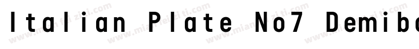 Italian Plate No7 Demibold字体转换